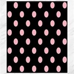 Polka Dots - Pink on Black Canvas 8  x 10 