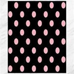 Polka Dots - Pink on Black Canvas 16  x 20 