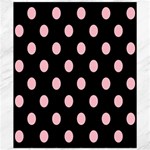 Polka Dots - Pink on Black Canvas 20  x 24 