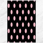 Polka Dots - Pink on Black Canvas 20  x 30 