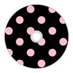 Polka Dots - Pink on Black CD Wall Clock