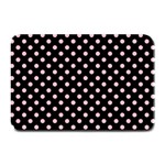 Polka Dots - Pink on Black Plate Mat