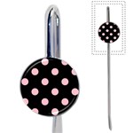 Polka Dots - Pink on Black Book Mark
