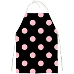 Polka Dots - Pink on Black Full Print Apron