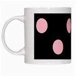 Polka Dots - Pink on Black Black Mug