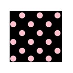 Polka Dots - Pink on Black Greeting Card 5  x 7 