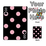 Polka Dots - Pink on Black Playing Cards 54 Designs