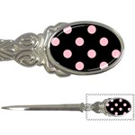 Polka Dots - Pink on Black Letter Opener
