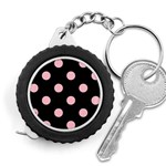 Polka Dots - Pink on Black Measuring Tape