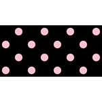 Polka Dots - Pink on Black YOU ARE INVITED 3D Greeting Card (8x4)