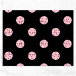 Polka Dots - Pink on Black Jigsaw Puzzle (Rectangular)