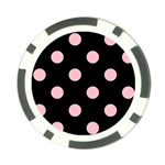 Polka Dots - Pink on Black Poker Chip Card Guard