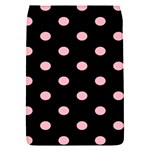 Polka Dots - Cherry Blossom Pink on Black Removable Flap Cover (S)