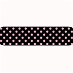 Polka Dots - Cherry Blossom Pink on Black Medium Bar Mat