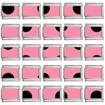 Polka Dots - Black on Flamingo Pink 9mm Italian Charm (25 pack)