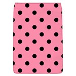 Polka Dots - Black on Flamingo Pink Removable Flap Cover (L)