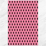 Polka Dots - Black on Flamingo Pink Canvas 24  x 36 
