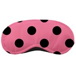 Polka Dots - Black on Flamingo Pink Sleeping Mask