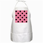 Polka Dots - Black on Flamingo Pink BBQ Apron