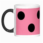 Polka Dots - Black on Flamingo Pink Morph Mug