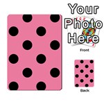 Polka Dots - Black on Flamingo Pink Multi-purpose Cards (Rectangle)