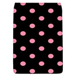 Polka Dots - Flamingo Pink on Black Removable Flap Cover (S)