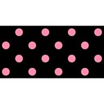 Polka Dots - Flamingo Pink on Black YOU ARE INVITED 3D Greeting Card (8x4)