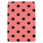 Polka Dots - Black on Coral Pink Removable Flap Cover (S)