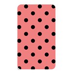 Polka Dots - Black on Coral Pink Memory Card Reader (Rectangular)