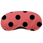 Polka Dots - Black on Coral Pink Sleeping Mask