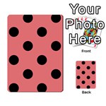 Polka Dots - Black on Coral Pink Multi-purpose Cards (Rectangle)