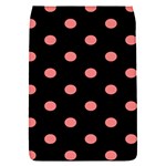 Polka Dots - Coral Pink on Black Removable Flap Cover (S)