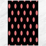 Polka Dots - Coral Pink on Black Canvas 20  x 30 