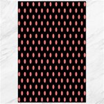 Polka Dots - Coral Pink on Black Canvas 24  x 36 