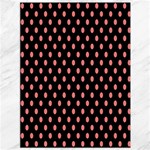 Polka Dots - Coral Pink on Black Canvas 36  x 48 