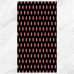 Polka Dots - Coral Pink on Black Canvas 40  x 72 