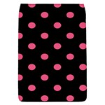 Polka Dots - Dark Pink on Black Removable Flap Cover (S)