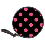 Polka Dots - Dark Pink on Black Classic 20-CD Wallet