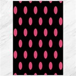 Polka Dots - Dark Pink on Black Canvas 20  x 30 