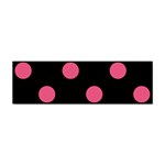 Polka Dots - Dark Pink on Black Sticker Bumper (100 pack)
