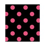 Polka Dots - Dark Pink on Black Greeting Card 4.5  x 6 