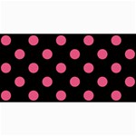 Polka Dots - Dark Pink on Black 4  x 8  Photo Cards