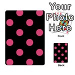 Polka Dots - Dark Pink on Black Multi-purpose Cards (Rectangle)