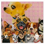 Dogs Are Fun  Large Satin Scarf (Square)