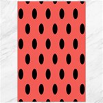Polka Dots - Black on Pastel Red Canvas 20  x 30 