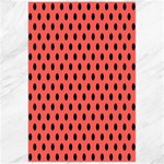 Polka Dots - Black on Pastel Red Canvas 24  x 36 