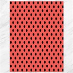 Polka Dots - Black on Pastel Red Canvas 36  x 48 