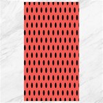 Polka Dots - Black on Pastel Red Canvas 40  x 72 