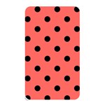 Polka Dots - Black on Pastel Red Memory Card Reader (Rectangular)