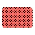 Polka Dots - Black on Pastel Red Plate Mat